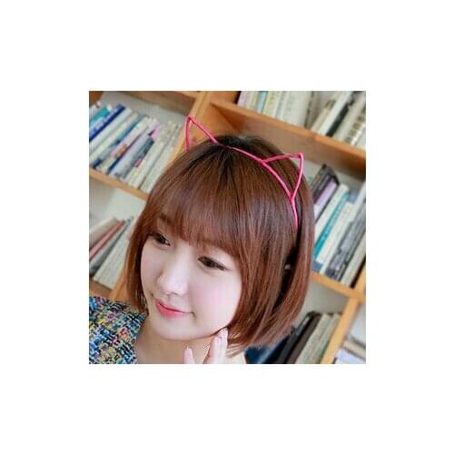 Fashion womens cute cats ears hairbands pink lovely girls fantasia headwear hair accessories