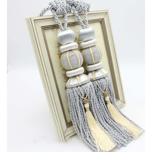 NewEuropean handmade rich tassel ball exquisite curtain hanging ball curtain straps tied rope hanging ball curtain hanging