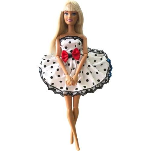 NK 2020 One Set Outfit Handmade Fashion Short Dress For Barbie Doll Dress Baby Girl Birthday new year Best Present for kids 049B