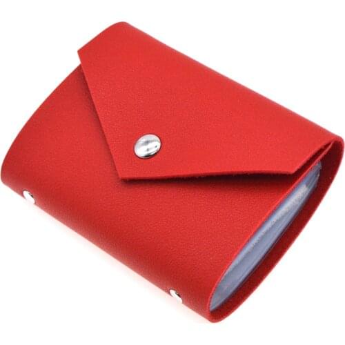 2018 New arrival Business Wallet Card & ID Holders Solid Color PU Leather Business Card Case Card Holder Wallet