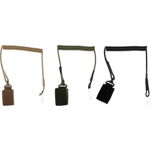 Molle Coil Style Elastic Secure Spring Lanyard Sling Keychain Anti-lost Security Rope Backpack Accessories for Hunting Hiking