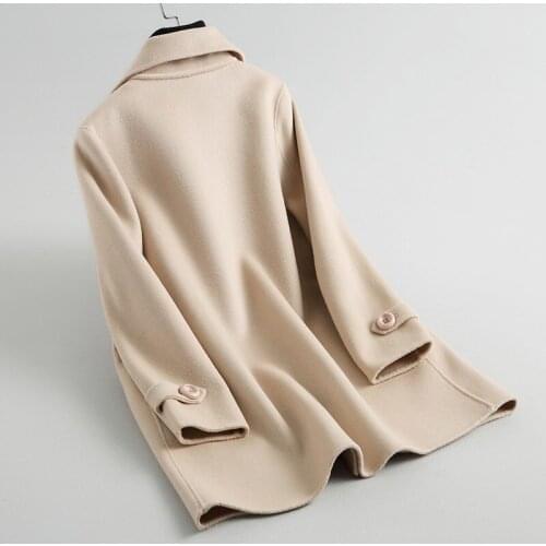 2020 Winter Women Jacket Real Wool Fur Coat Female Elegant Fashion Warm Lamb Fur Coats Outerwear Abrigo Mujer 88108LW361