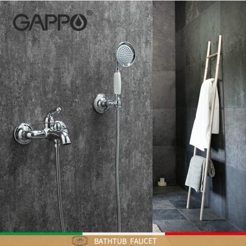 Gappo Bathtub Faucet Retro Waterfall Mixer Faucet Shower Bath Tub Mixer Wall Mounted Bathroom Faucets Mixer Shower Set G3288