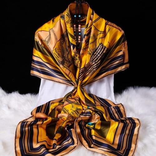 Thicken 20 Momme 100% Silk Scarf Women 140*140cm Plus Size Silk Square Shawls Wrap Real Silk scarf Ladies Soft Luxury Hijab