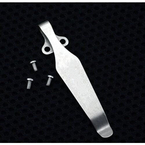 Stock!!Hot! DIY Knife Clip Without Pattern Button Pocket Clip Titanium EDC Multi Tools Knife Clip