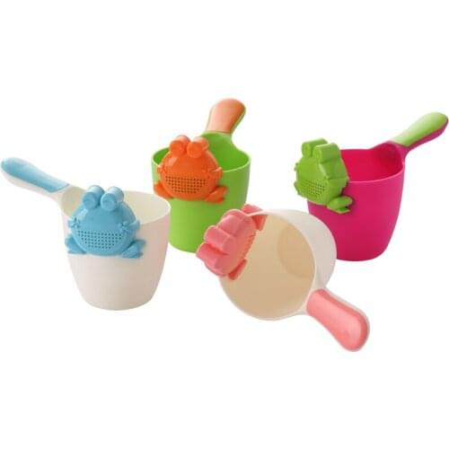 2Pcs Newborn Boys And Girls Cute Cartoon Shaped Shampoo Cup Childrens Shower Shampoo Cup Bath Spoon Bathtub Water Spoon Rinser