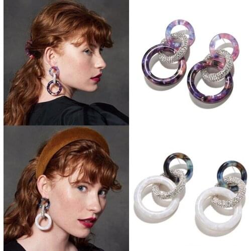 2020 Amybaby Luxury Fashion Resin Leaves Flower Womens Stud Earring Jewelry For Party