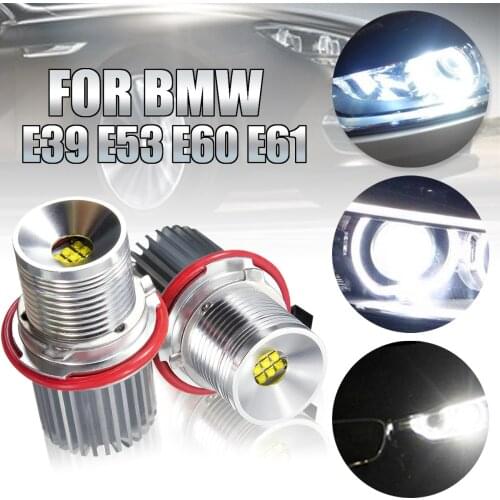 2 x 45W LED White Angel Eyes Marker Halo Ring Light Bulb For BMW E39 E53 E60 E61