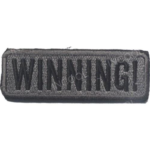 3D Winning Embroidery Patch Military Tactical Patches Emblem Appliques Combat Embroidered Badges For Clothing Backpack