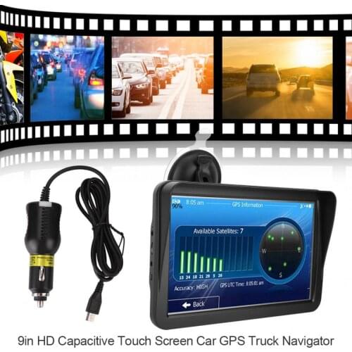 Car navigation 9in Portable High Definition Capacitive Touch Screen Car GPS Navigation Truck Navigator accesorios automovil