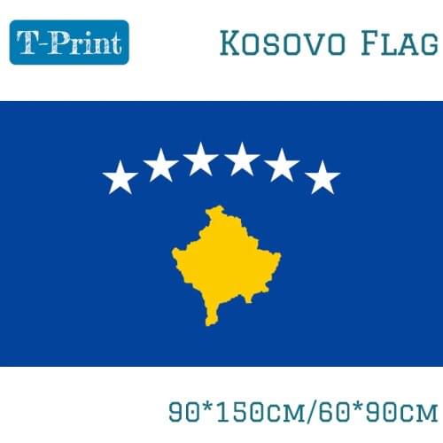 90*150cm/60*90cm Kosovo Flag Movements Polyester Celebration Decoration Banner