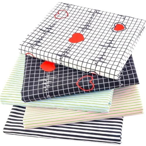 Booksew Lovely Line Design Sewing Cotton 100% Printed For Bedding Twill Fabric Curtain Per Meter Home Textile Handmad Patchwork