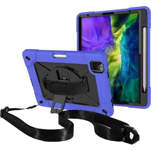 360 Rotation Hand Strap Kickstand Case For Apple iPad Pro 11 2020 2018 (A1980 A2013 A1934 A2231 Tablet Protective Case + FilmPen