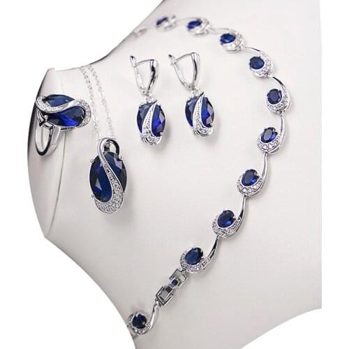 Dandy Will Women Jewelry Silver 925 Jewelry Sets For Birthday/Journey With Dangler Earrings Necklace Ring Pendant Bracelets