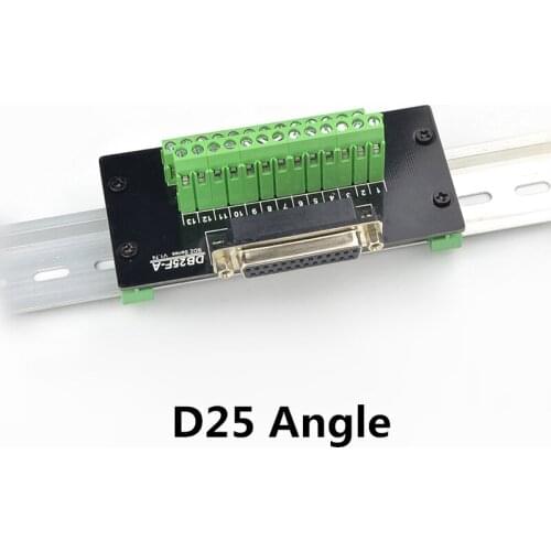 Changeover plug DB25 D Sub 25 Pin Connectors Male/Female Socket Angle Terminal Block Breakout Board Adapter Transfer terminal