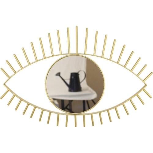 Pattern Decoration Eye Mirror Metal Framed Large 35033