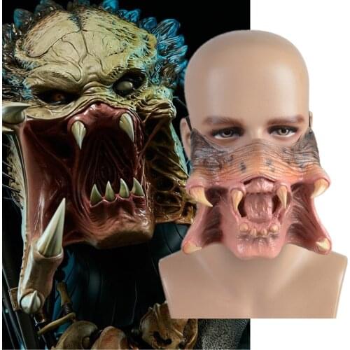 Movie Predator Cosplay Latex Mask Helmet Halloween Party Carnival Costume Props