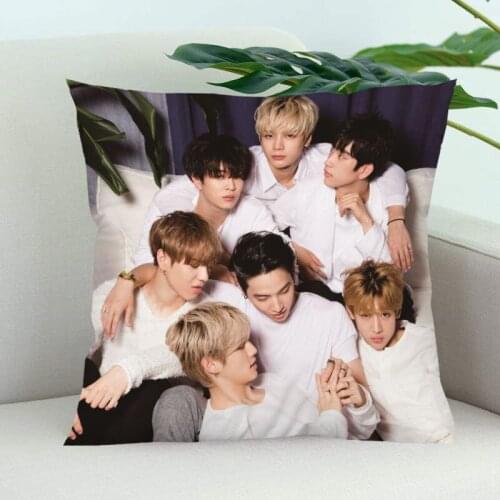 Got7 Pillow Cover Bedroom Home Office Decorative Pillowcase Square Zipper Pillow Cases Satin Soft