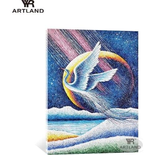 Artist oringinal line drawing handmade canvas oil painting wall art hanging picture for home decor living room bedroom no framed