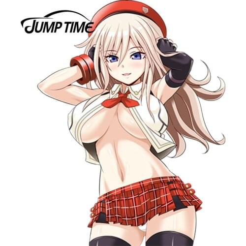 JumpTime 13cm x 9.9cm 3D Car Stying Anime God Eater Vinyl Sticker for Rear Windshield Car Sticker Sexy Girl Graphics JDM