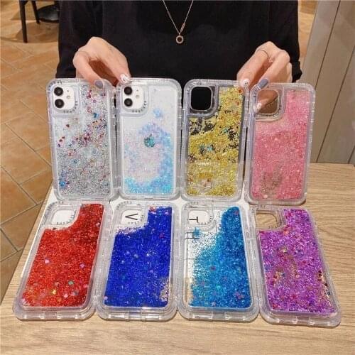 ZUIDID Sequins Shockproof Transparent Phone Case For iPhone 11 12 Pro Max XS XR XSMax X 7 8 Plus SE2020 Soft Bumper Back Cover