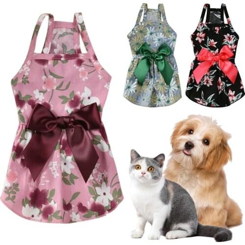 Pet Clothes Dog Dress For Dogs Chihuahua Summer Princess Dog Dresses York Clothes For Dogs Skirts Pet Cat Dress Yorkshire