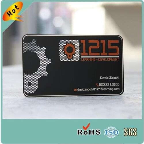 Wholesale customized logo black stainless steel metal business card