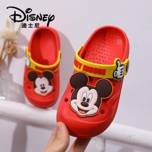Disney Mickey Mouse Minnie Casual Children Beach Sandals Shoes Girls Boys Outdoor Flat Slippers Footwear Kids Shoes Breathable