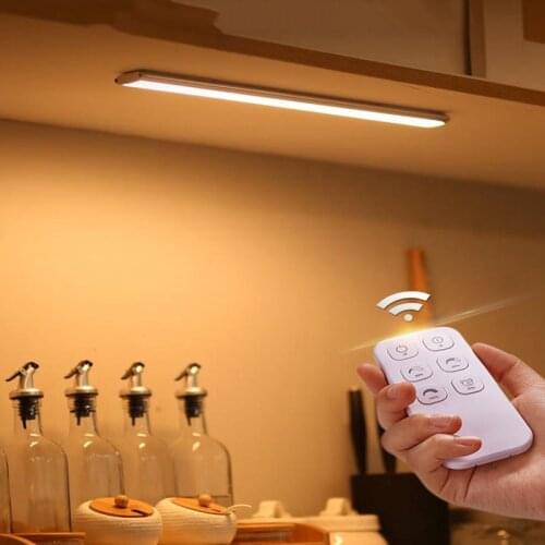 Remote controller LED Under Cabinet Light Aluminum Closet Light 12cm 24cm 44cm Recharge Wireless Dimming LED Kitchen Night light
