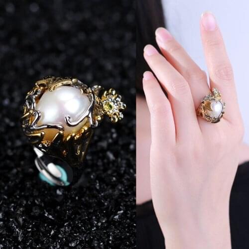 Retro Thai Silver Ornate Flower S925 Sterling Silver Set With Gemstones Italian Crafts Jewelry Factory Wholesale Open Ended Ring