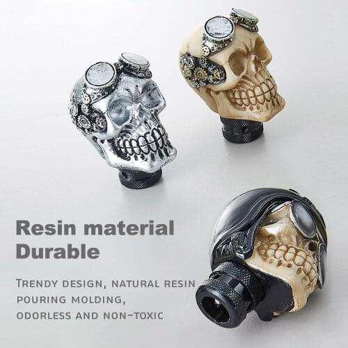 Gear Shift Knob SKULL Multiple Colour Car Gear Head Shift Knob Aluminum Material Handle For Most Vehicles Manual