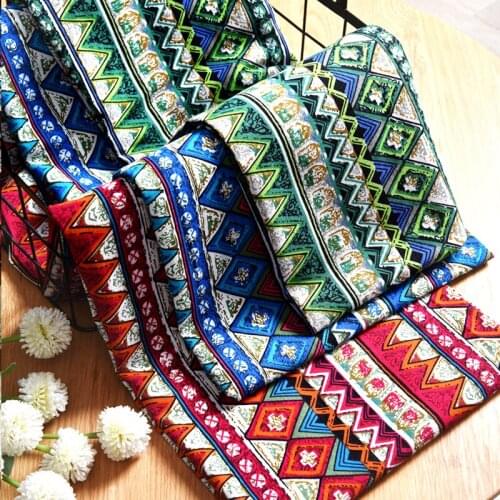 100cm*147cm/Piece,Bohemian Printed Cotton Hemp Fabric, Coarse Linen Sofa Table Cloth, Bag Clothing Fabric, DIY Handmade Material