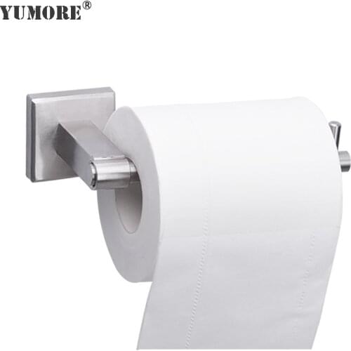 YUMORE Toilet Paper Holder Wall Mount Toilet Paper Holder Stainless Steel Bathroom Kitchen Roll Paper Tissue Towel Accessories