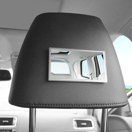 Car Interior Mirror Adhesive Back Stainless Steel Visor Decorative Makeup Cosmetic Mirrors Auto Car Styling Accessories