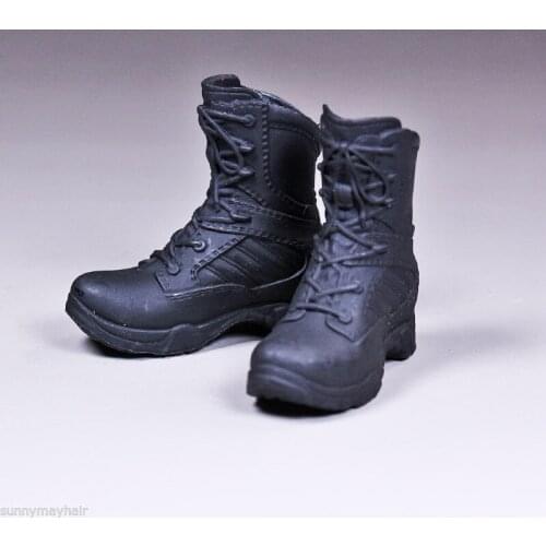 1/6 VSTOYS Black Combat Boots Soldier Shoes Fit 12" PH TBL Detachable Feet Female Action Figures