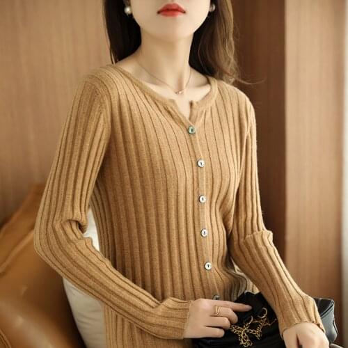 Womens knitted cardigan jacket spring 2021 new temperament single-breasted sweater