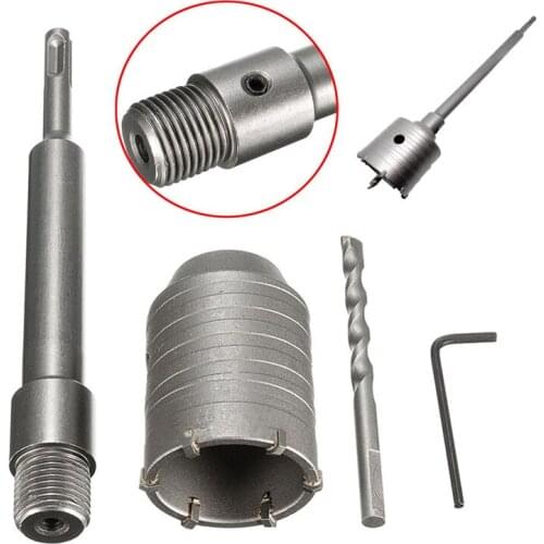 1 Set 50Mm Sds Plus Shank Concrete Cement Stone Wall Hole Saw Drill Bit With 200Mm Connecting Rod Wrench Promotion