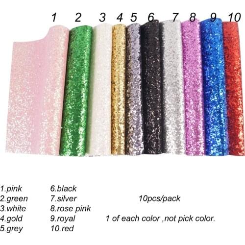 10pcs/pack 22CM*30CM Glitter Leather Fabric Shiny Sheet For Christmas With Sequin DIY Hair Bow Party Decoration Materials