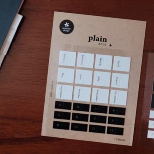 2sheets Korea Suatelier Scrapbooking High Quality Label Paper Book Sticker Month Stationery DIY Craft Decoration File Supplies