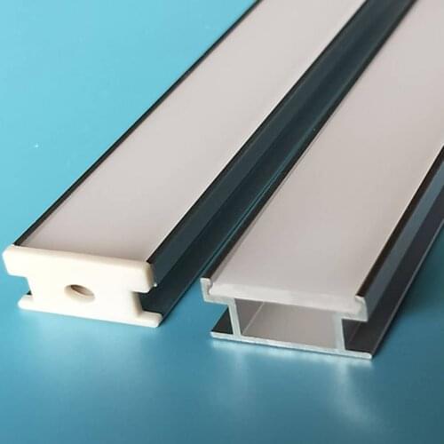 25pcs/lot,50M long aluminium profile ,aluminium profile for LED strip 5050 With Frosted Milk White/Clear Transparent PC Cover