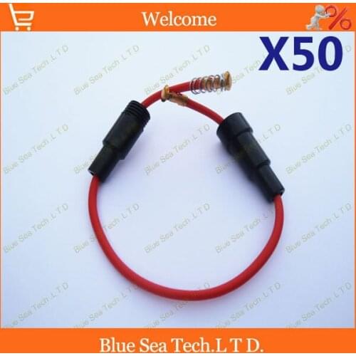 50pcs 5*20 Fuse Box/Holder,fuse terminal box with cable for 5*20mm glass tube fuse,Free Shipping