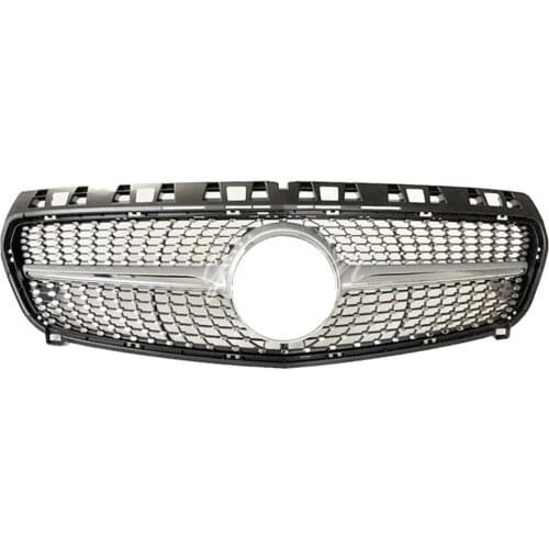 Diamond Silver Looks Front Grills Grill for Mercedes W176 A Class A200 A250 A45 2013-2015