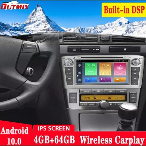 Android 10.0 Car Radio GPS Multimedia Stereo DVD Player For Toyota Avensis T25 2003-2008 Auto Audio Navigation Headunit