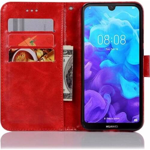 For huawei y5 2019 Case PU Leather Wallet Magnetic Adsorption Folio Flip Cover Phone Case For huaweiy5 2019