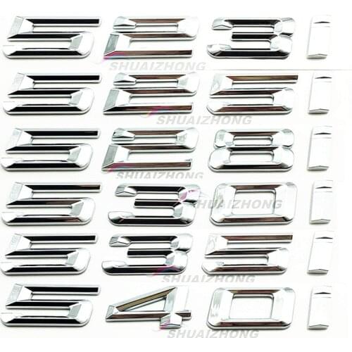 Black or Silver ABS 3D Car Styling Number Letters Sticker For 5 Series Car Rear Trunk Badge Logo Emblem Decals Auto Accessories
