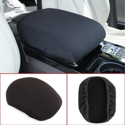 Black Center Console Armrest Cover Pad Fit For Land Rover Discovery 5 2017-2020
