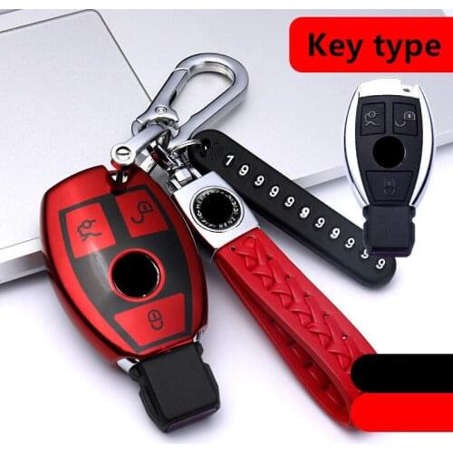For ключ мерседес Benz A B C E S Class W204 W205 W212 W213 W176 GLC GLA TPU Remote Key Cover Case Holder Shell Car Accessories