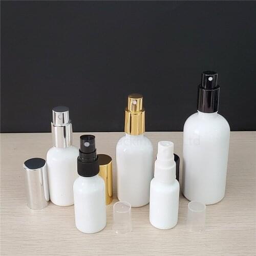 10ml/15ml/20ml/30ml/50ml/100ml white glass bottle with Perfume sprayer, Essential Oil Spray Glass Bottles 500pcs/lot