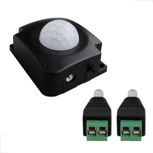 DC 5V/12V/24V PIR Infrared PIR Motion Sensor Detector Switch W/DC Head For LED Light Strip Automatic corridors Indoor
