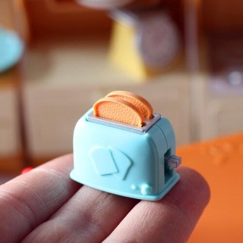 1pcs 1/6 Scale Dollhouse Miniature Food Mini blue Bread Maker for barbies blyth Kitchen Furniture food Accessories